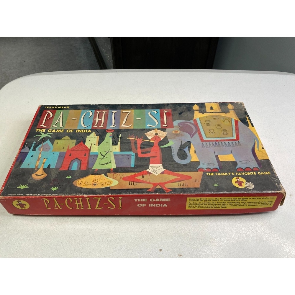 Vintage PA CHIZ SI Board Game The Game of India Transogram Family Game 1960